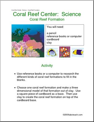 Learning Center: Coral Reef – Science- Reef Types (elem/upper elem)