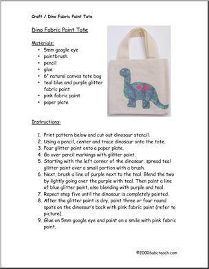 Craft: Dinosaur Tote Bag