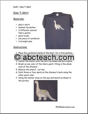 Craft: Dinosaur T-Shirt