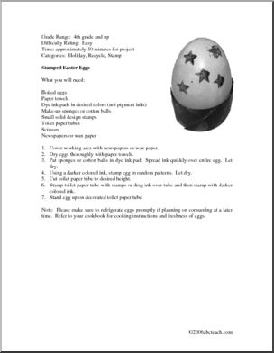 Craft: Stamped Easter Eggs (upper elementary)