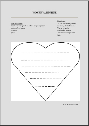 Craft: Woven Valentine (primary/elem)