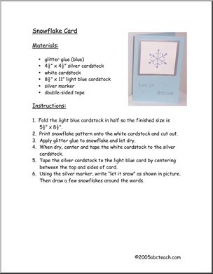 Craft: Snowflake Card