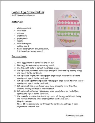 Craft: Easter Egg Stained Glass