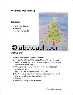 Craft: Christmas Tree Painting (primary)