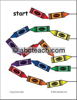 Board Game: Crayon Colors (pre-k/primary)