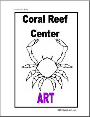 Center Sign: Coral Reef Art