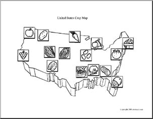 Map: USA Crop Map  (b/w overhead)