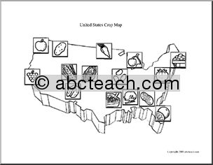 Map: USA Crop Map  (b/w overhead)