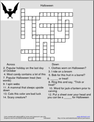 Crossword: Halloween
