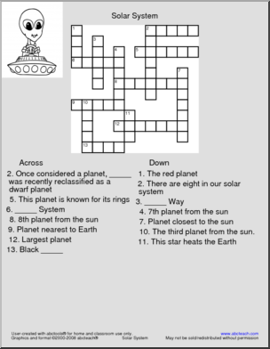 Crossword: Solar System