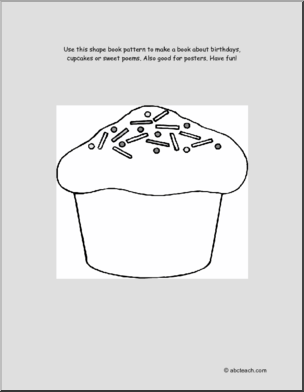 Shapebook: Cupcake (blank)