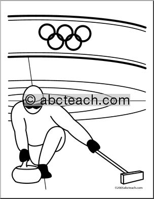 Coloring Page: Olympics – Curling