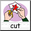 Clip Art: Basic Words: Cut Color (poster)