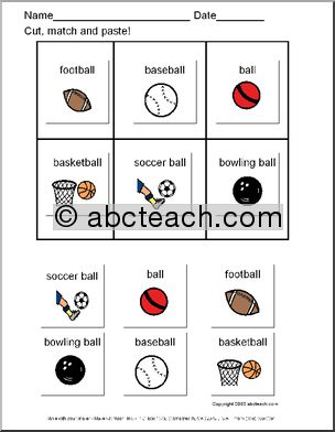 Cut and Paste: Match the Ball