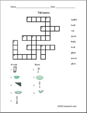 Crossword: Set the Table (ESL)