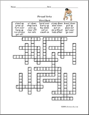 Crossword: Phrasal Verbs (ESL)