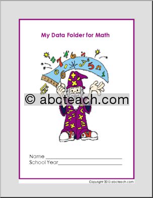 Data Cover: My Data Folder for Math (upper elem)