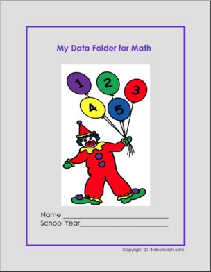 Data Cover: My Data Folder for Math (pre-K)
