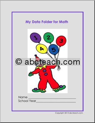 Data Cover: My Data Folder for Math (pre-K)