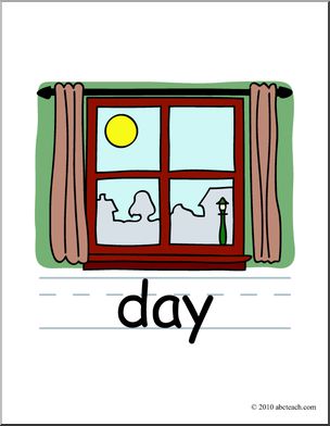 Clip Art: Basic Words: Day Color (poster)