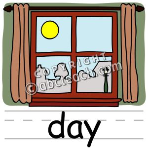 Clip Art: Basic Words: Day Color (poster)