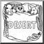 Sign: Desert (coloring version)