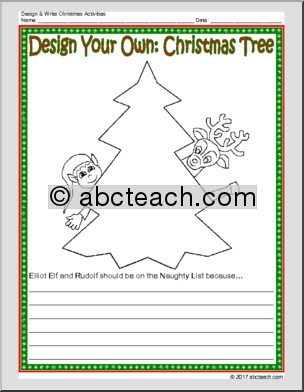 Design and Write Christmas Activity Pack