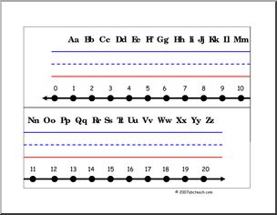 Desk Tag: Alphabet and Number Line