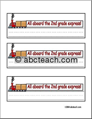 Desk Tag: All aboard the 2nd grade express!