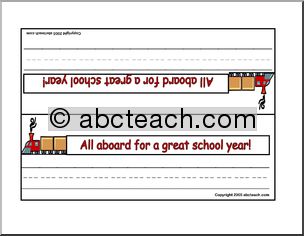Foldable DesK Tag:  All Aboard for a Great School Year!