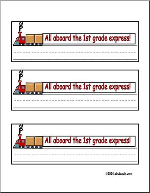 Desk Tag: All aboard the 1st grade express!