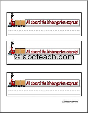 Desk Tag: All aboard the kindergarten express!