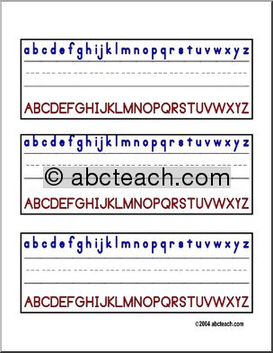 Desk Tag: Alphabet (manuscript)
