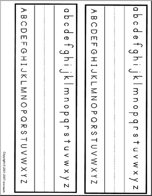 Desk Tag: Manuscript Letters (ZB-Style Font) b/w