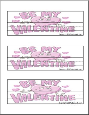 Desk Tag: Valentine – Purple BE MY VALENTINE