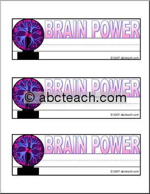 Desk Tag: Brain Power