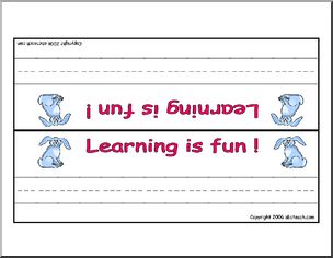 Foldable Desk Tag: Bunny – Learning is fun!