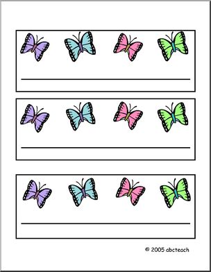 Desk Tag:  Butterflies –  color  (generic)