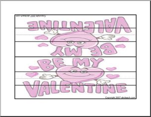 Foldable Desk Tag: Valentine – Pink BE MY VALENTINE