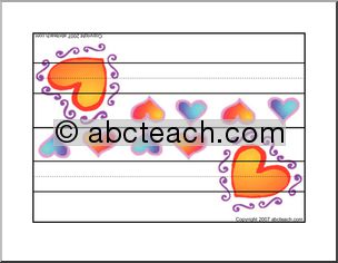 Foldable Desk Tag: Valentine – Orange Hearts