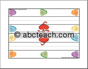 Foldable Desk Tag: Valentine – Candy Hearts