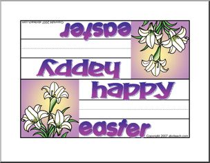 Desk Tag: Happy Easter! (color)