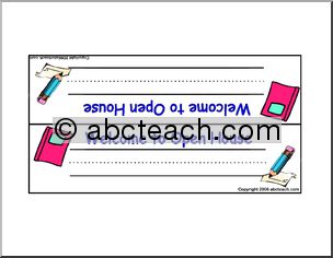 Foldable Desk Tag: Welcome to Open House