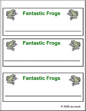 Desk Tag: Frog Theme