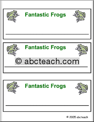 Desk Tag: Frog Theme