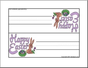 Desk Tag: Happy Easter (color)