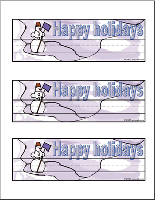 Desk Tag: Happy Holidays!