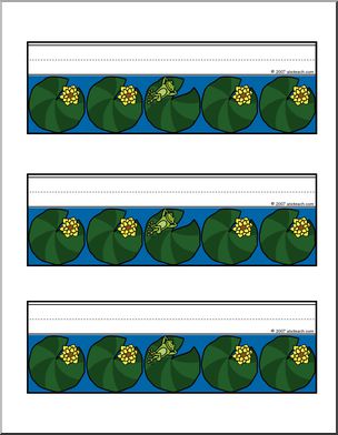 Desk Tag: Frog Theme (lily pad)