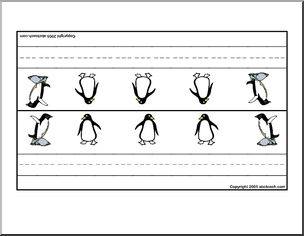 Foldable Desk Tag: Penguin Theme