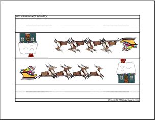 Foldable Desk Tag: Santa’s Sleigh